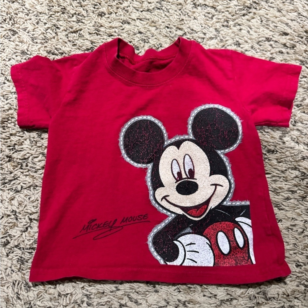 Disney Red Mickey Mouse Kids Tee